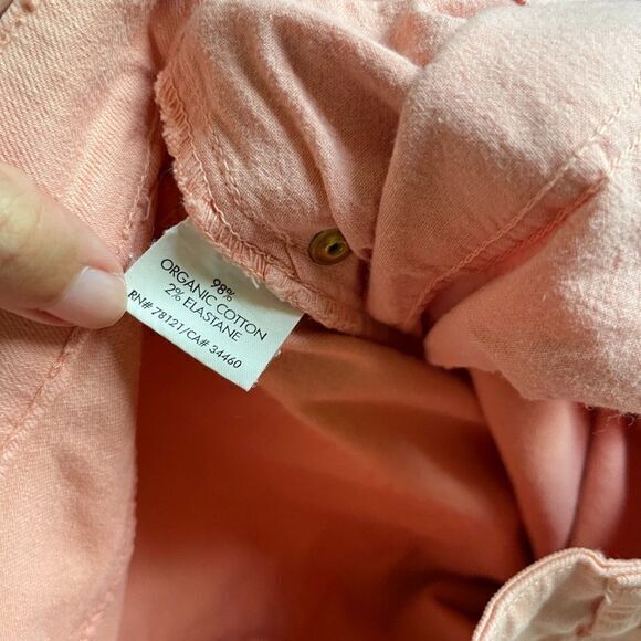 Eileen Fisher Organic Cotton Denim Straight Slim Jean Pants Pink Womens Size 8 - Picture 8 of 10